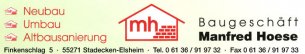 Maurer Rheinland-Pfalz: Baugesch&auml;ft Manfred Hoese e. K.