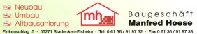 Maurer Rheinland-Pfalz: Baugesch&auml;ft Manfred Hoese e. K.