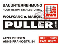 Maurer Nordrhein-Westfalen: Wolfgang u. Marcel Puller Bau GmbH